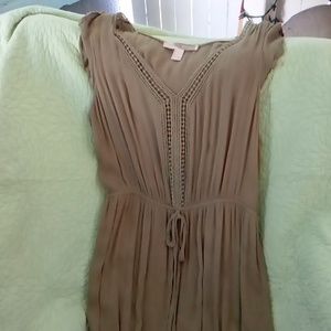 Long short sleeve green dress by forever 21